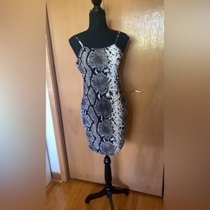 Snake skinned print dress